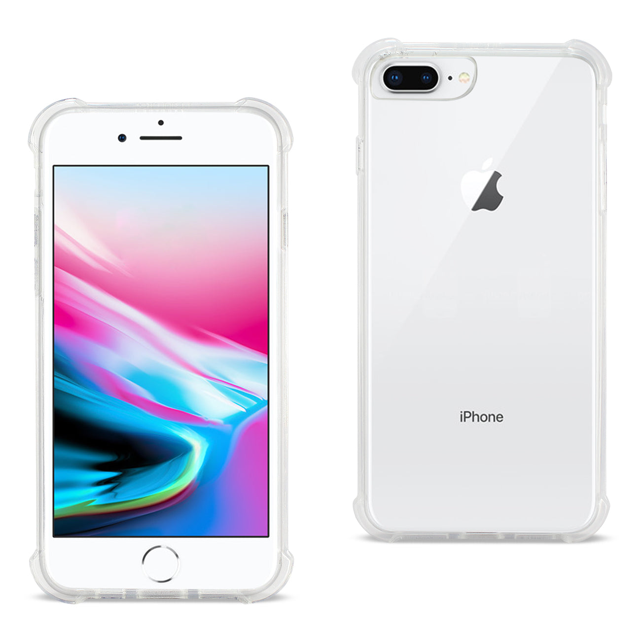 iPhone 8 Plus/iPhone 7 Plus Clear Bumper Case With Air Cushion Protection In Clear