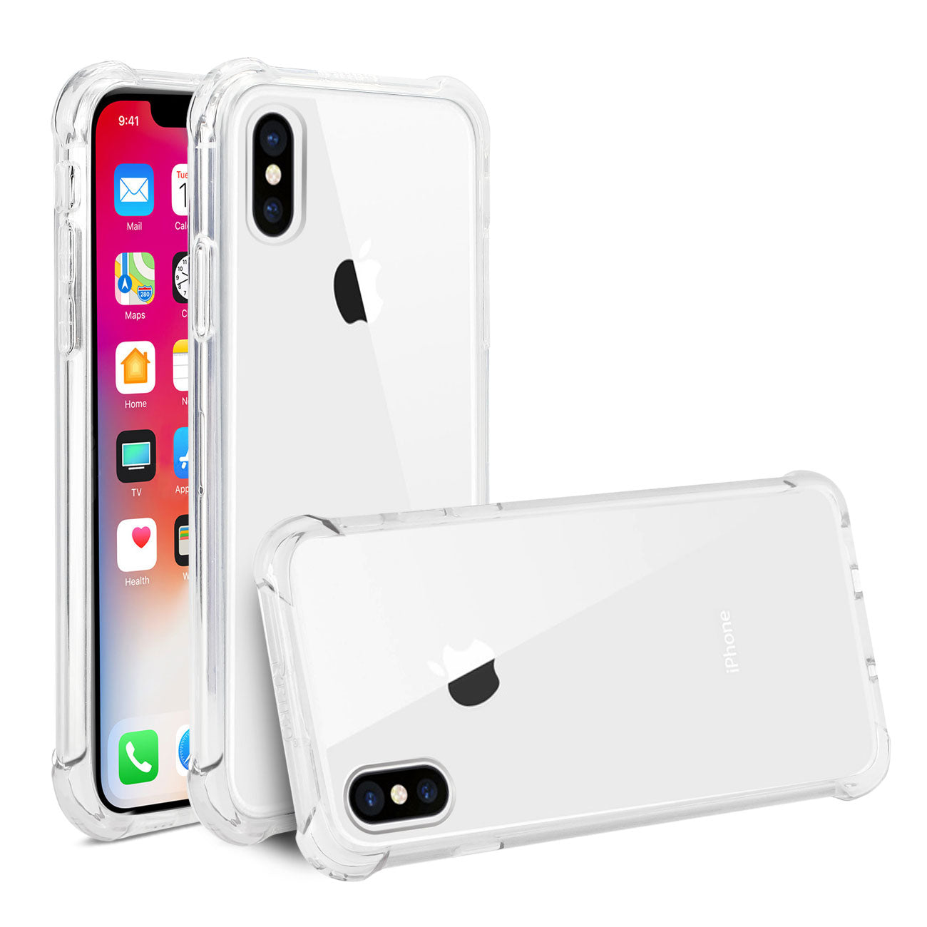 iPhone X/iPhone XS CLEAR BUMPER CASE WITH AIR CUSHION PROTECTION IN CLEAR