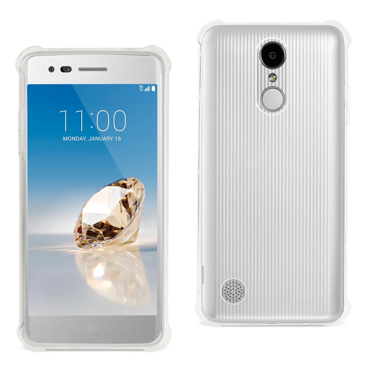 LG Aristo/ Fortune/ Phoenix 3 Clear Bumper Case With Air Cushion Protection In Clear