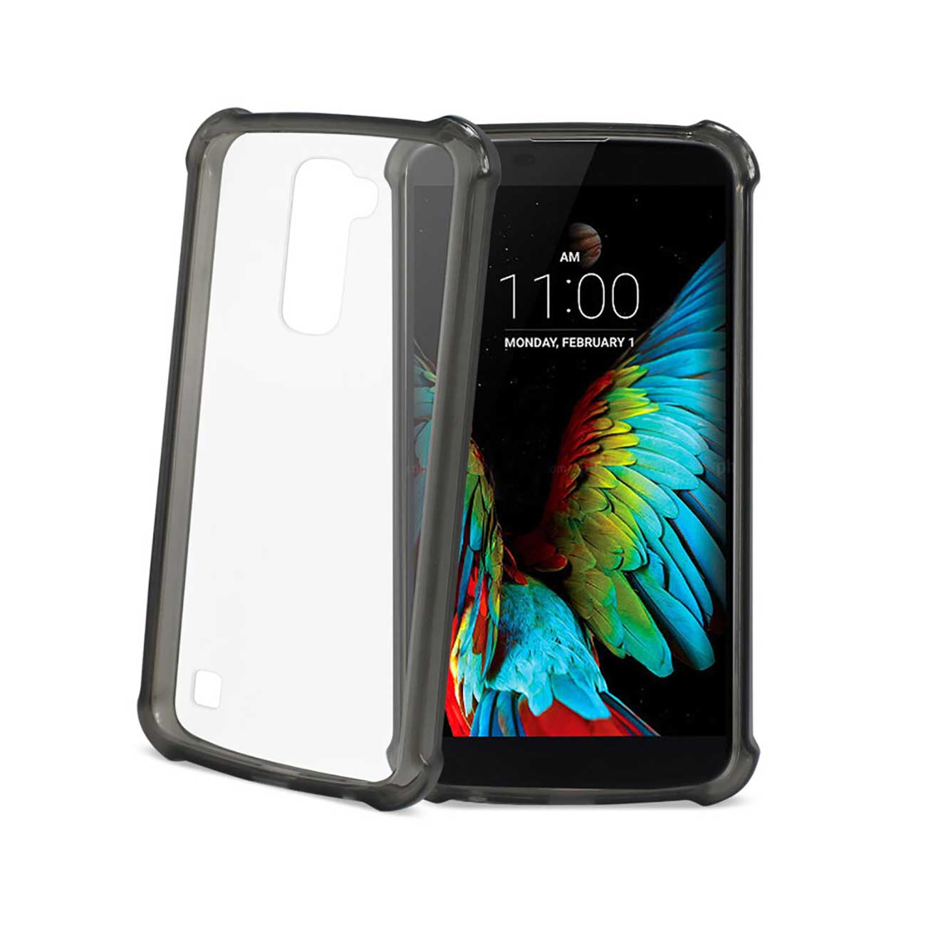 Case Bumper Air Cushion Protection LG K10 Clear Black Color