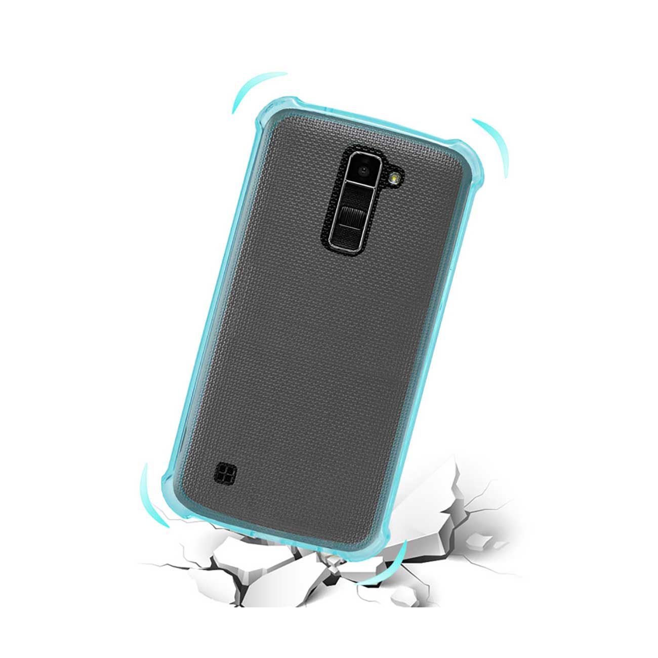 Case Bumper Air Cushion Protection LG K10 Clear Navy Color