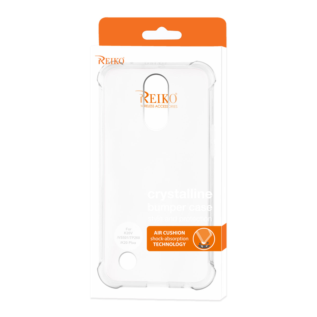 LG K20 V/ K20 Plus Clear Bumper Case With Air Cushion Protection In Clear