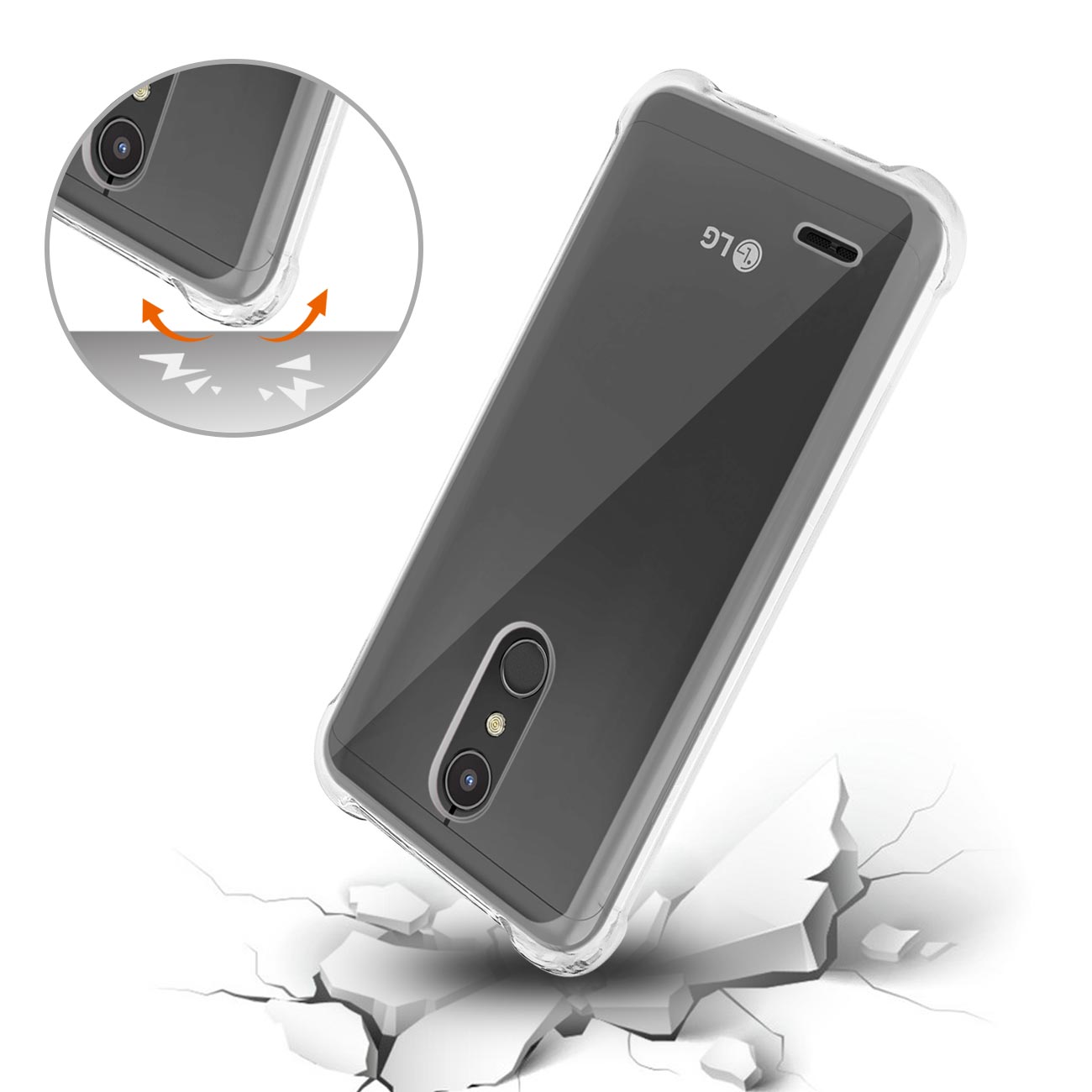 Case Bumper Clear Air Cushion Protection LG K30