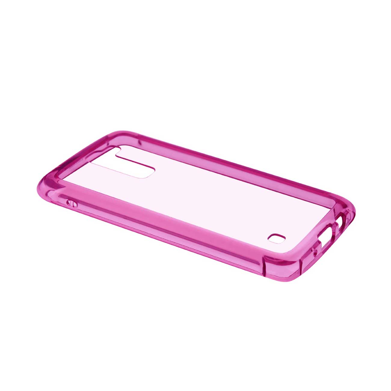 Case Bumper Clear Air Cushion Protection LG K7 Clear Hot Pink Color
