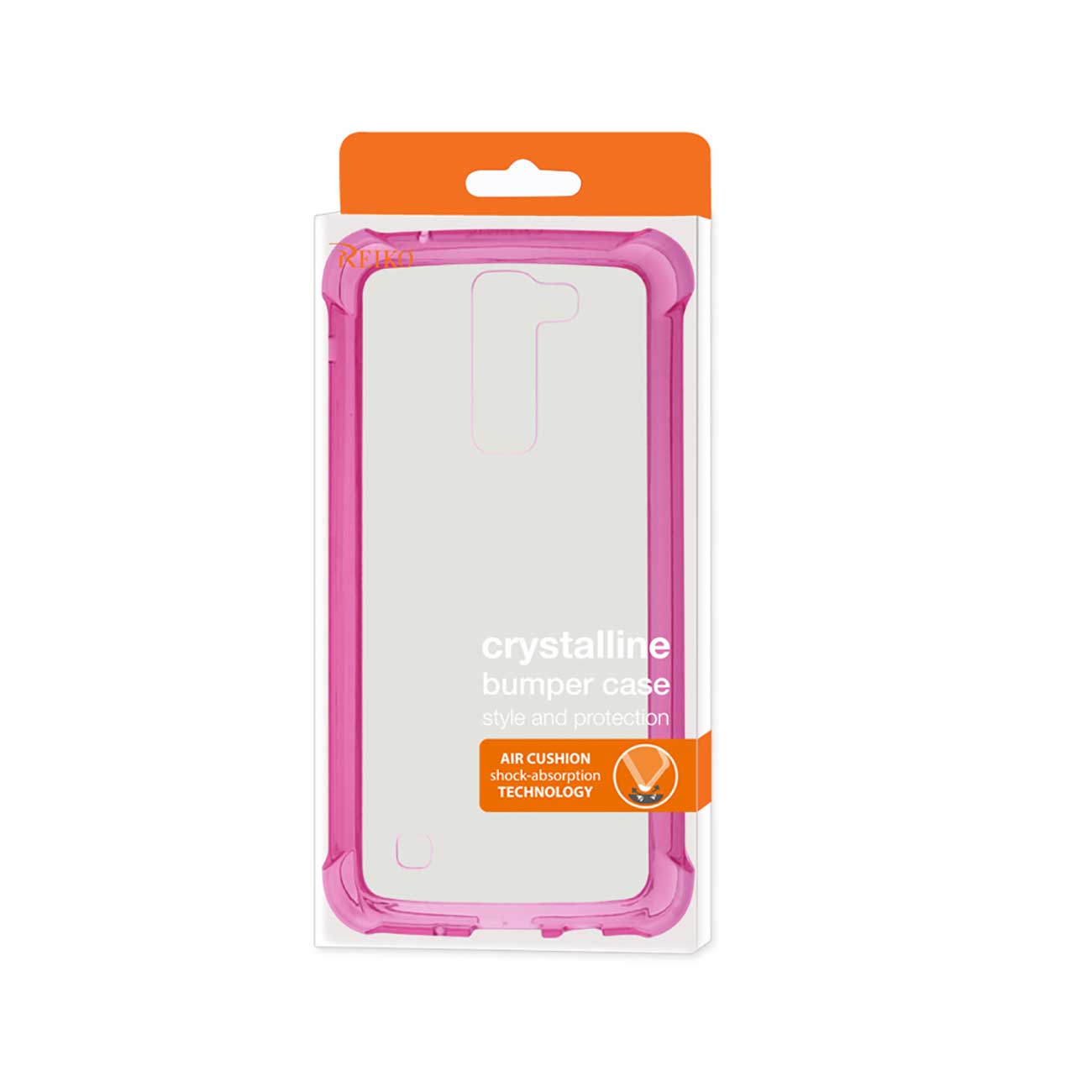 Case Bumper Clear Air Cushion Protection LG K7 Clear Hot Pink Color