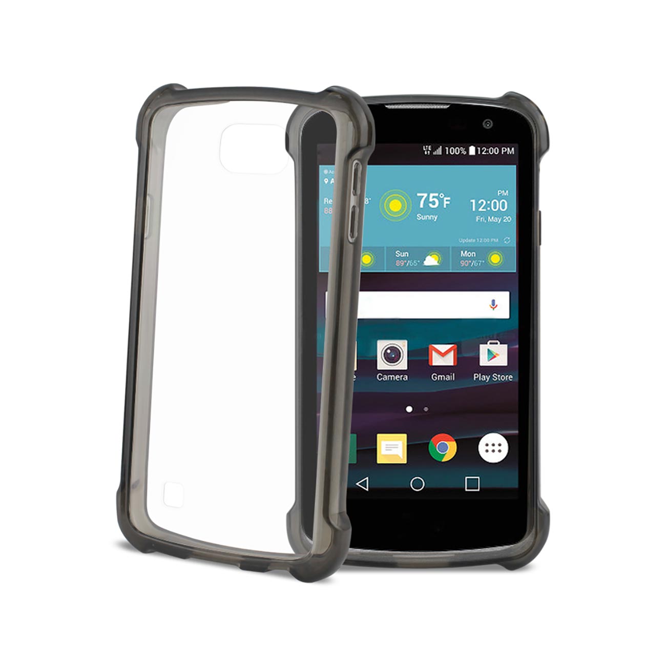 Case Clear Bumper Air Cushion Protection LG Spree Clear Black Color