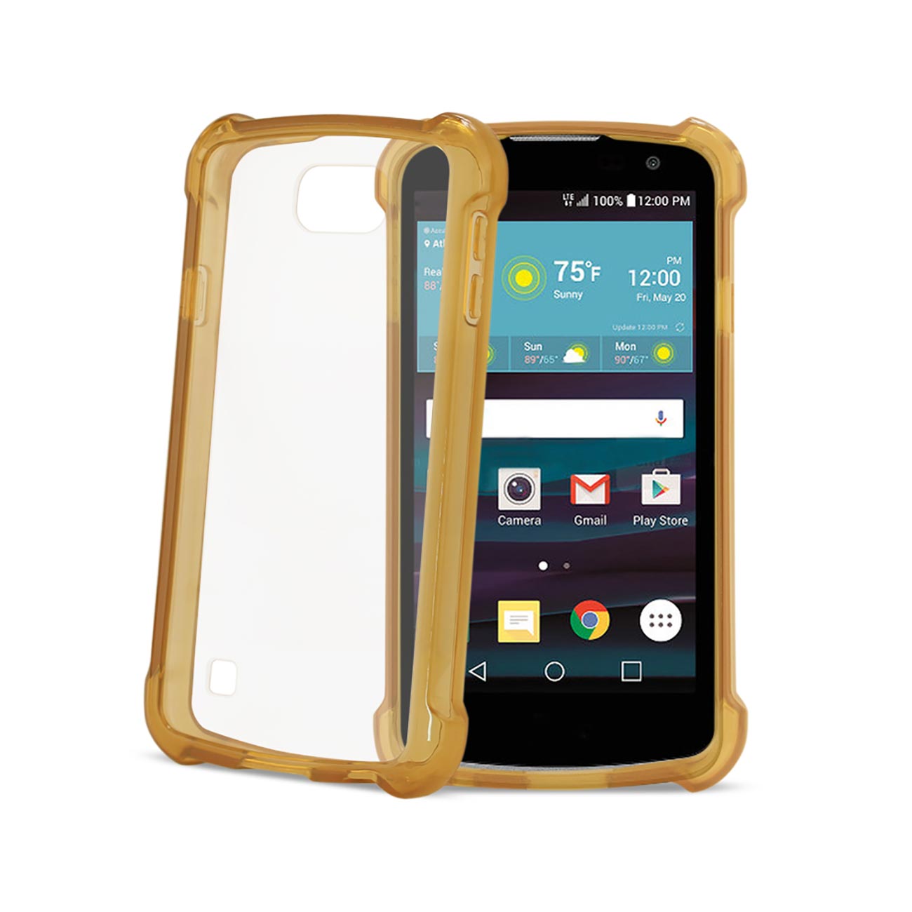 Case Clear Bumper Air Cushion Protection LG Spree Gold Color
