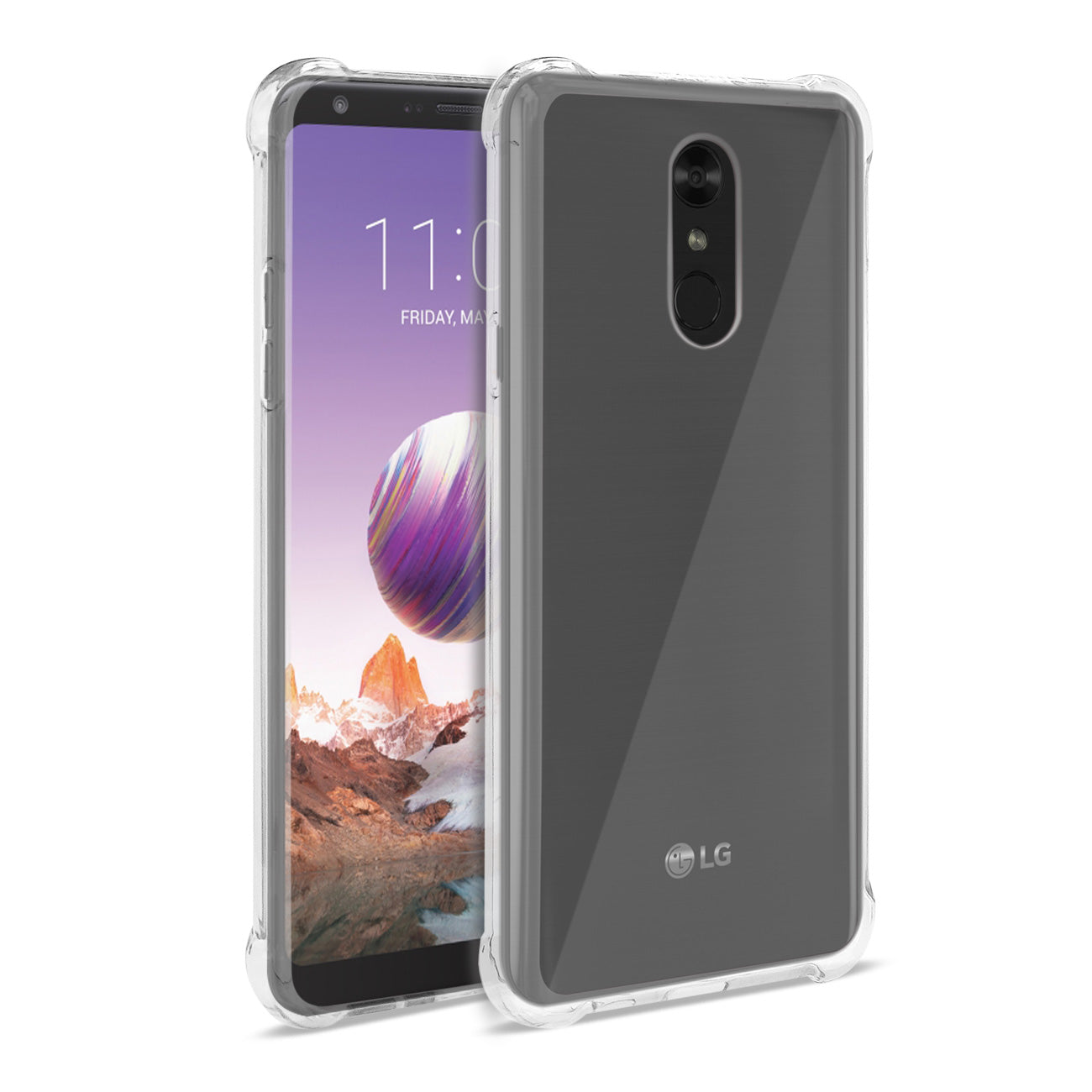 Reiko LG Stylo 4 Clear Bumper Case With Air Cushion Protection In Clear
