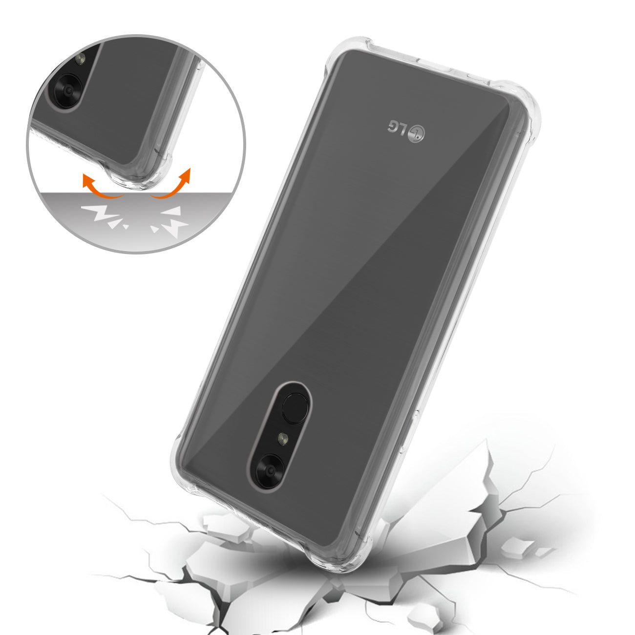 Reiko LG Stylo 4 Clear Bumper Case With Air Cushion Protection In Clear