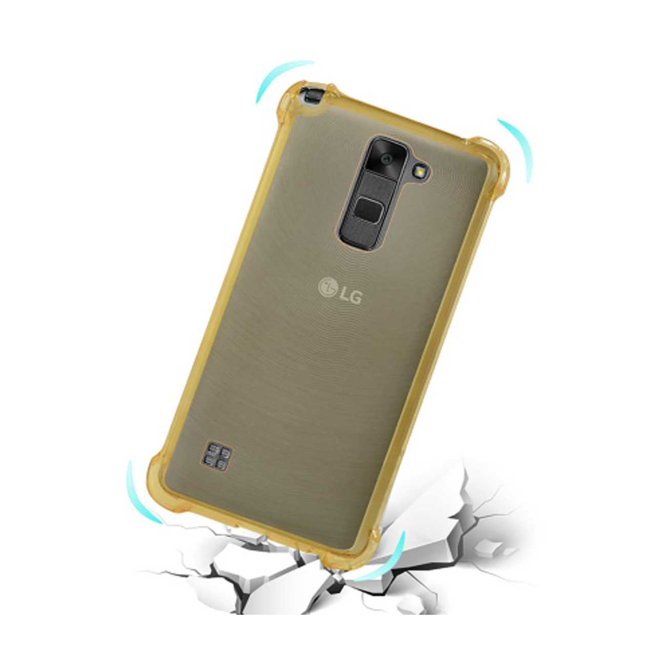 Case Bumper Clear Air Cushion Protection LG Stylus 2 Gold Color