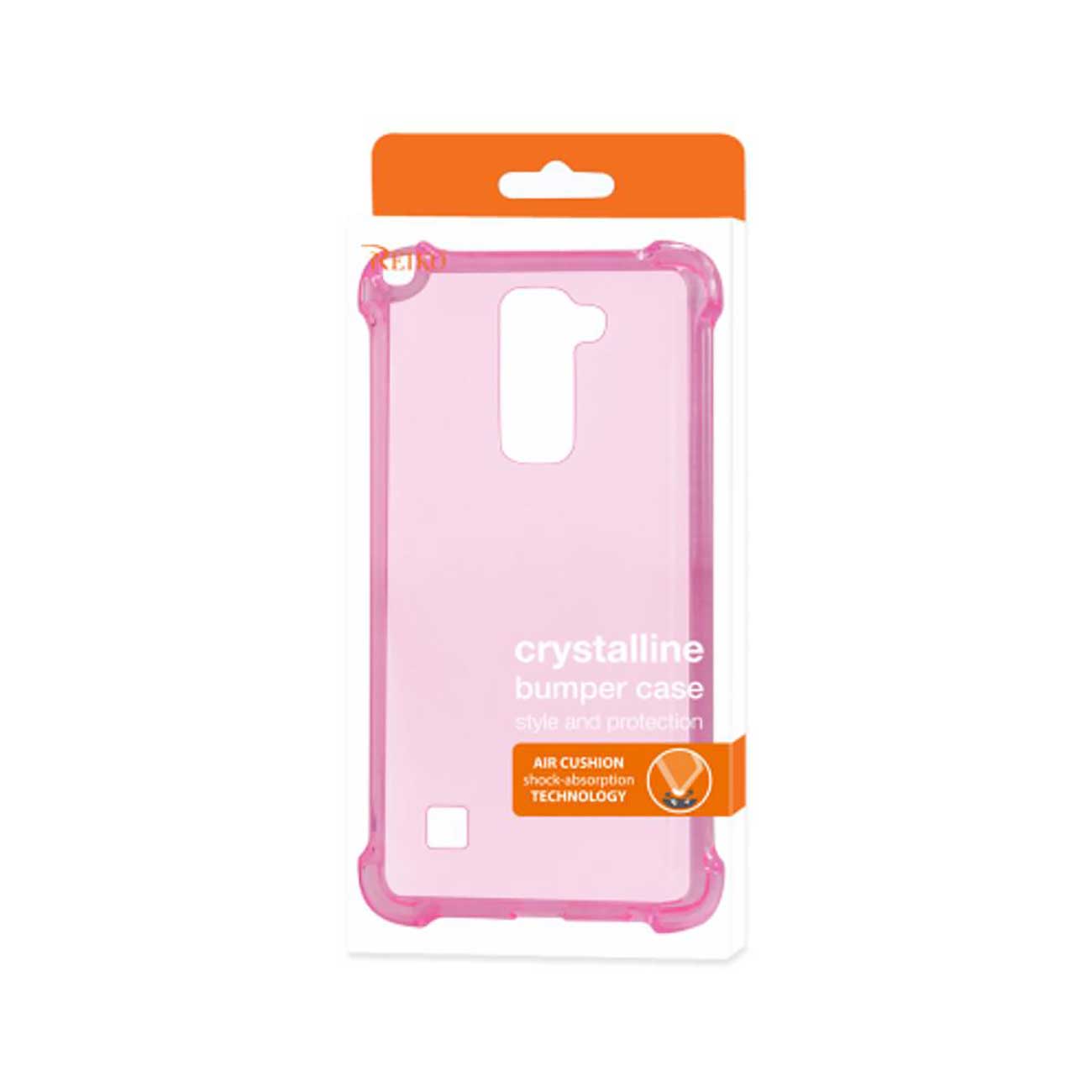 Case Bumper Clear Air Cushion Protection LG Stylus 2 Hot Pink Color