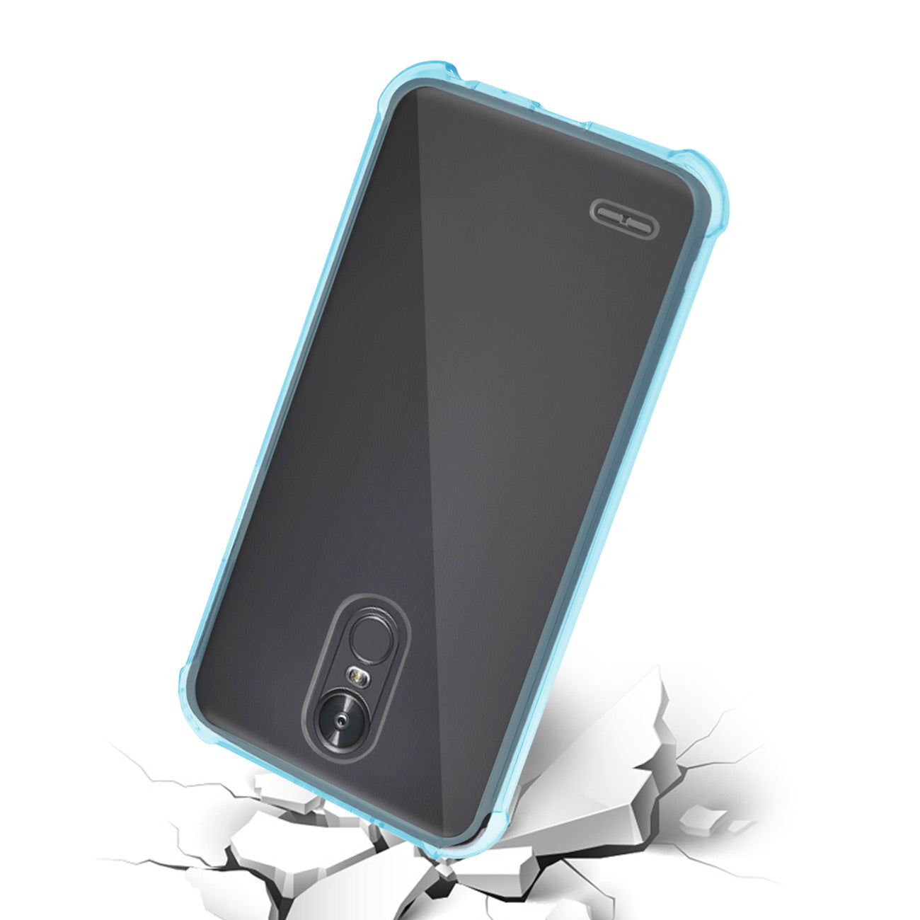 Case Bumper Clear Air Cushion Shock Absorption LG Stylo 3/ Stylus 3 Clear Navy Color