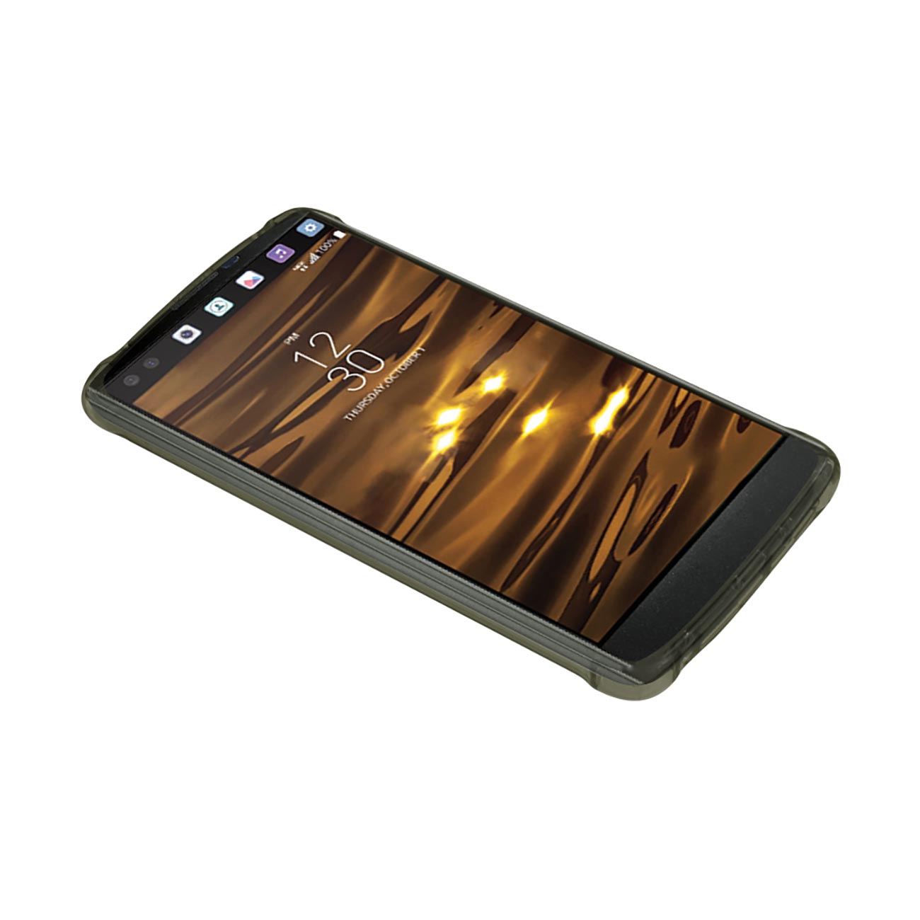 LG V10 Clear Bumper Case With Air Cushion Protection In Clear Black