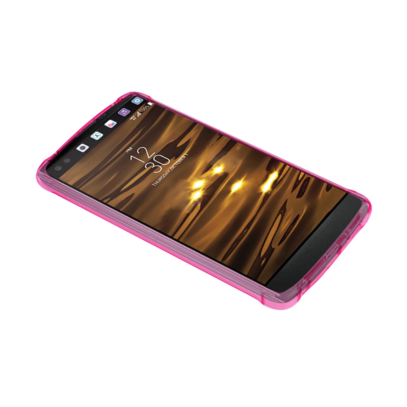 Case Bumper Air Cushion Protection LG K10 Clear Hot Pink Color