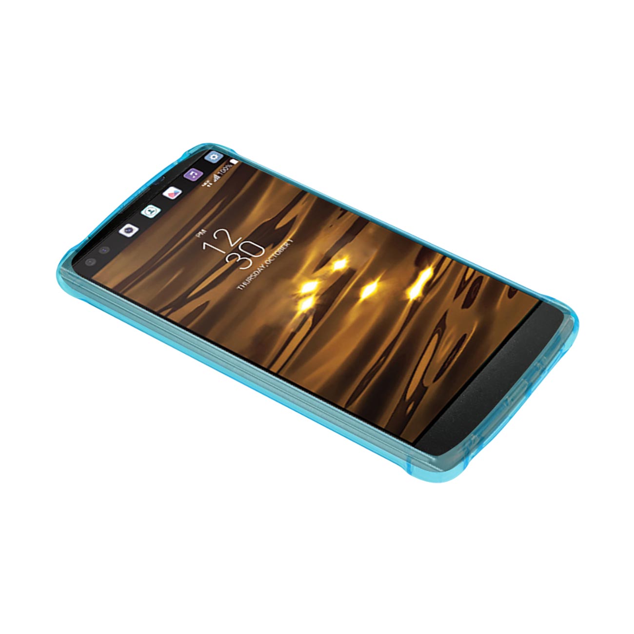 LG V10 Clear Bumper Case With Air Cushion Protection In Clear Navy