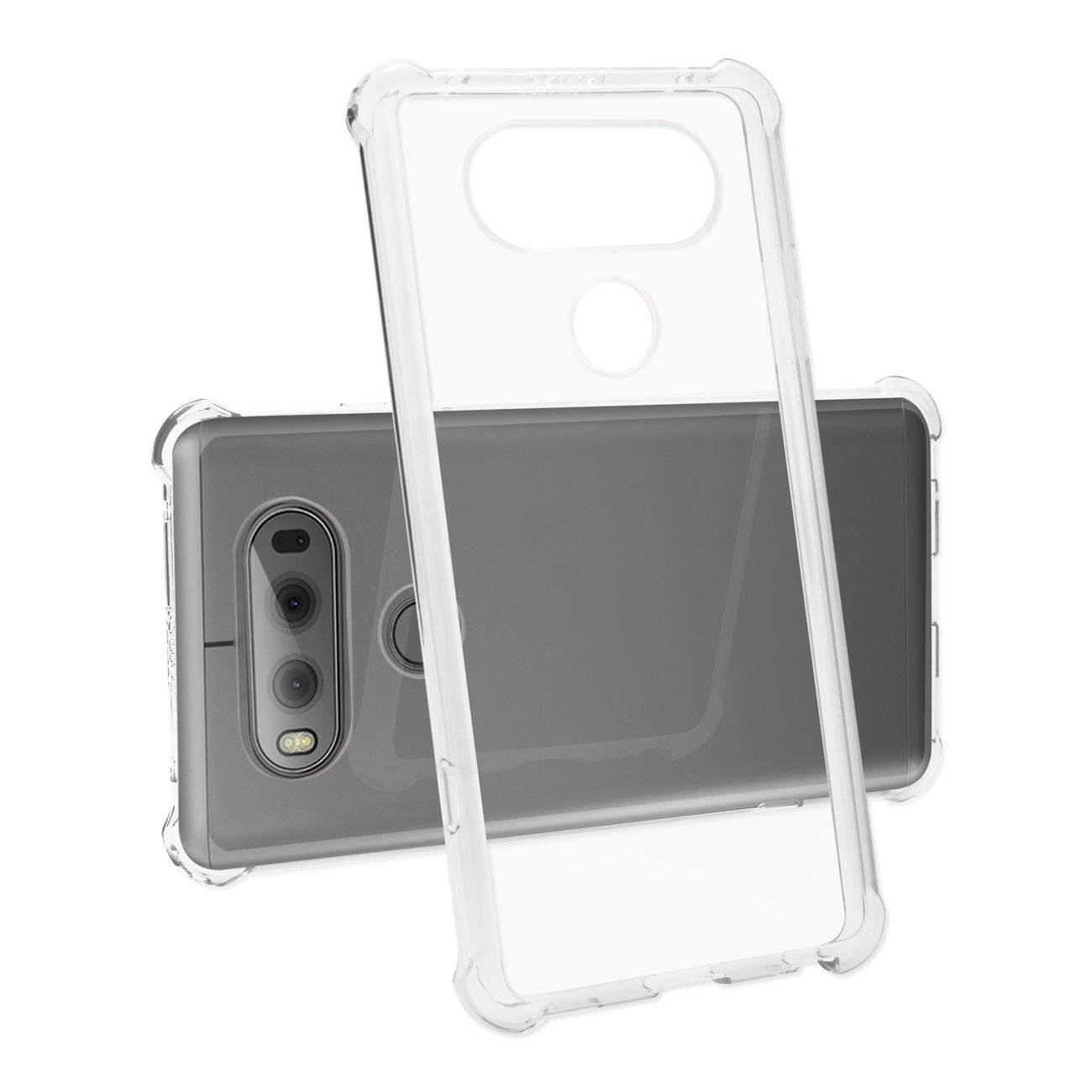 LG V20 5.7 Inches Clear Bumper Case With Air Cushion Protection In Clear