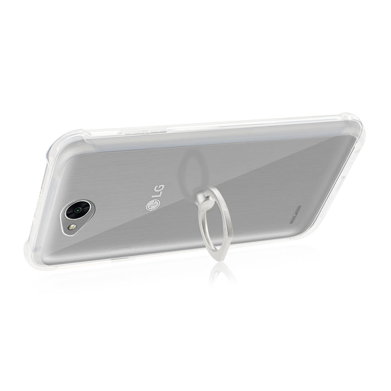 Case Bumper Clear Air Cushion Protector Ring Holder LG X Power 2 Transparent