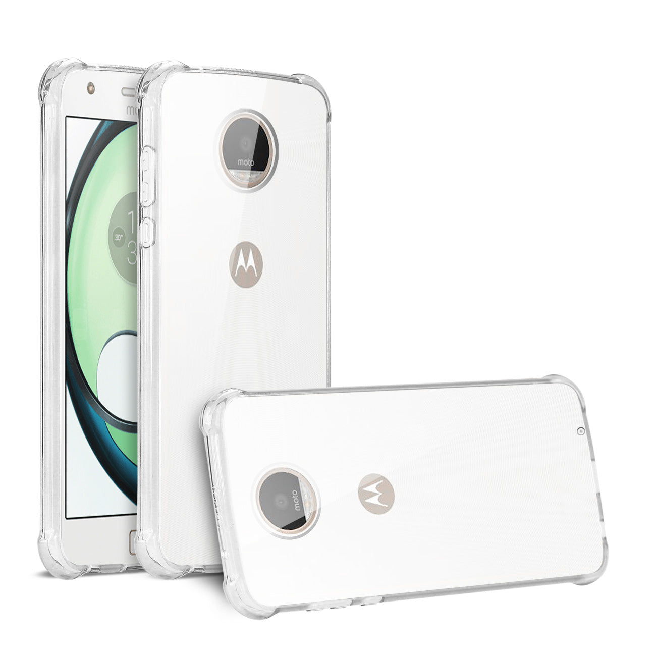 Case Bumper With Air Cushion Protection Moto Albus Clear