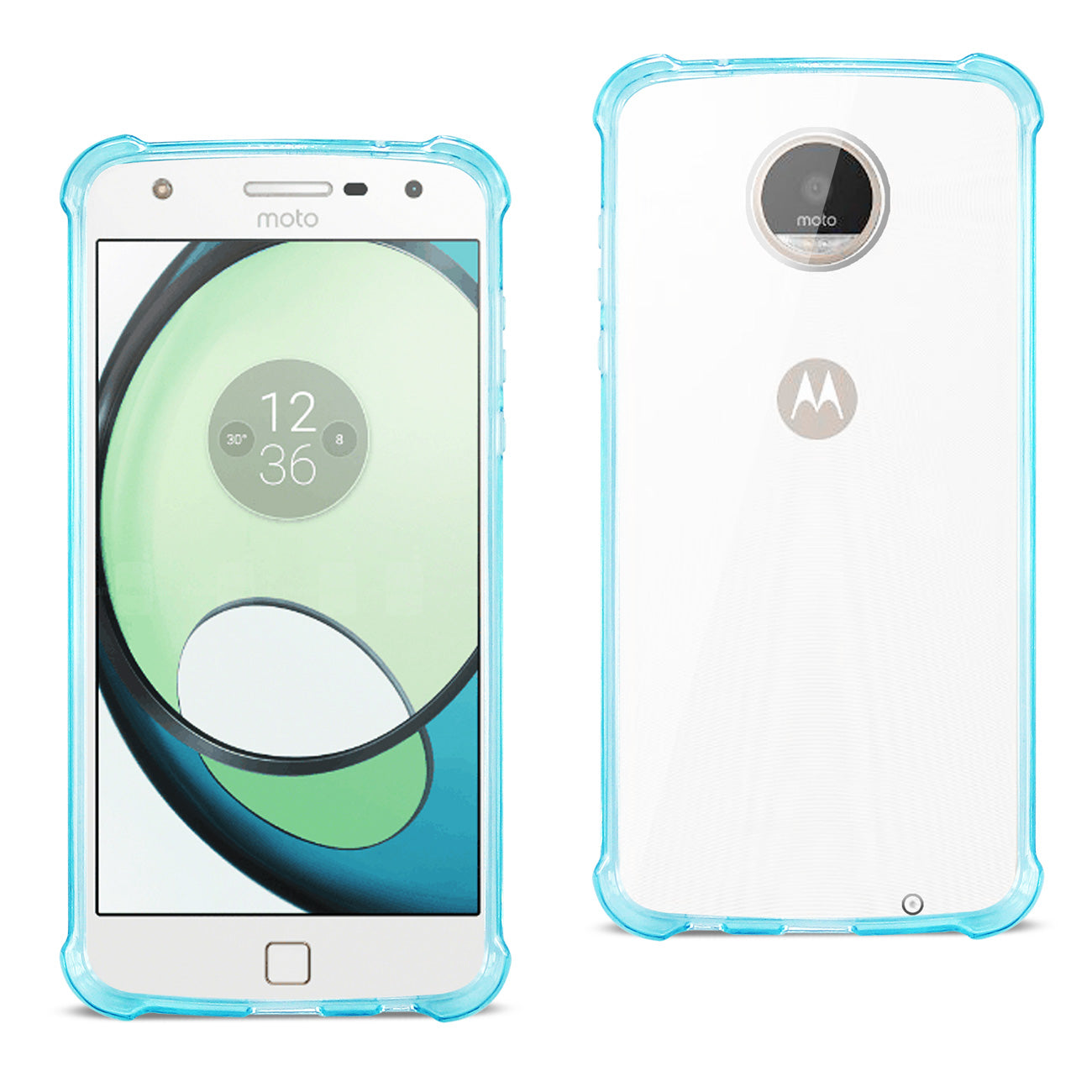 Case Bumper With Air Cushion Protection Moto Albus Clear Navy Color