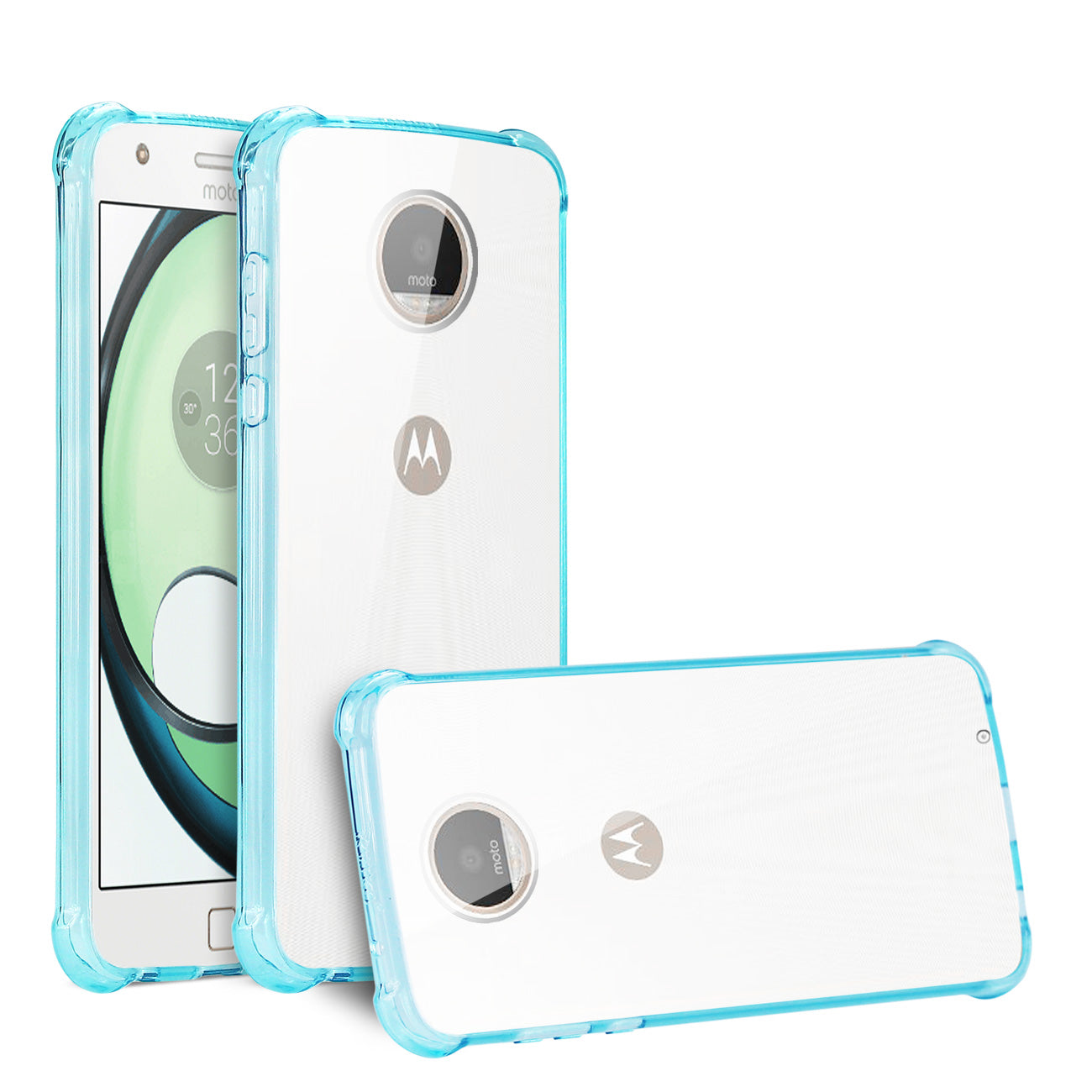 Case Bumper With Air Cushion Protection Moto Albus Clear Navy Color