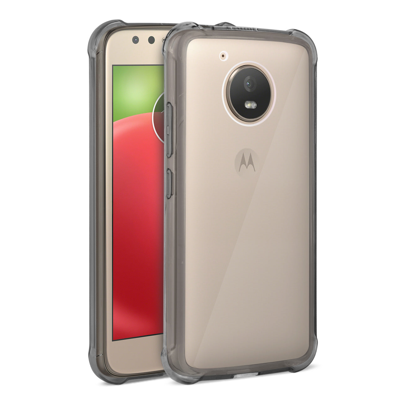 Case Bumper Air Cushion Protection Motorola Moto E4 Active Clear Black Color
