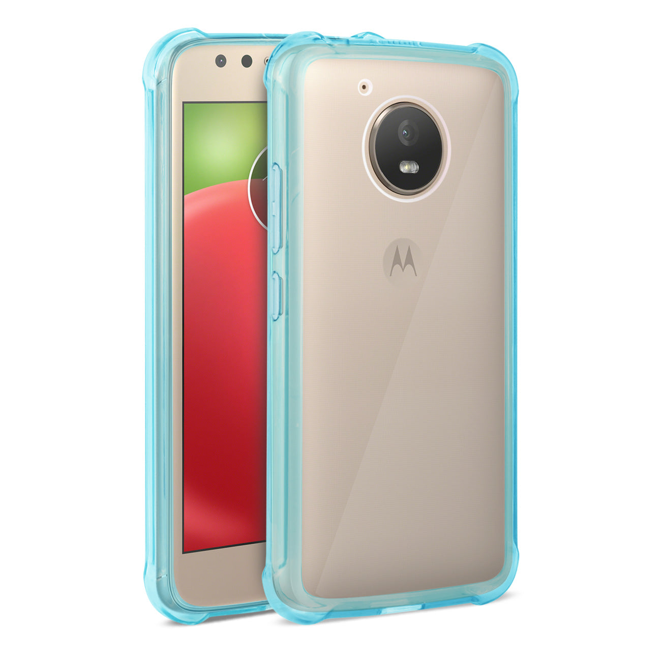 Case Bumper Air Cushion Protection Motorola Moto E4 Active Clear Navy Color