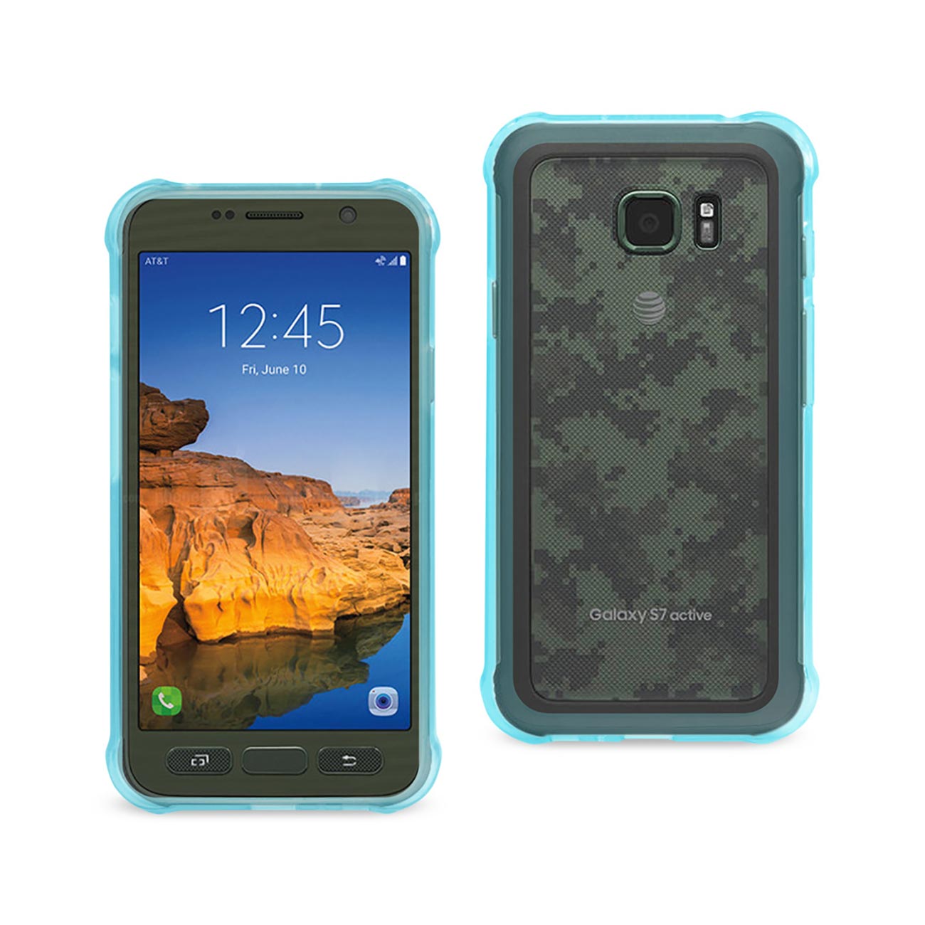 Case Bumper Clear Air Cushion Protection Samsung Galaxy S7 Active Navy Color
