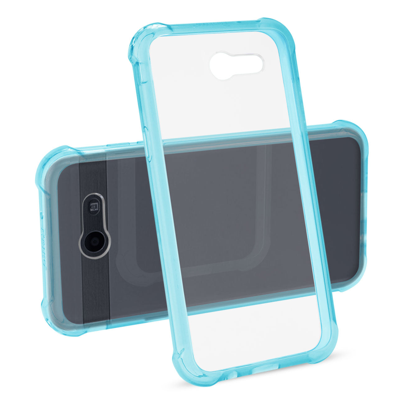 Case Clear Bumper Air Cushion Shock Absorption Samsung Galaxy J3 Emerge Clear Navy Color