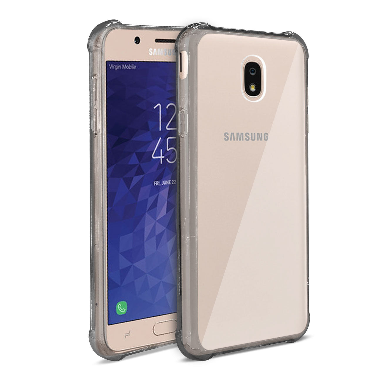 Case Bumper Air Cushion Protection Samsung J7(2018) Clear Black Color