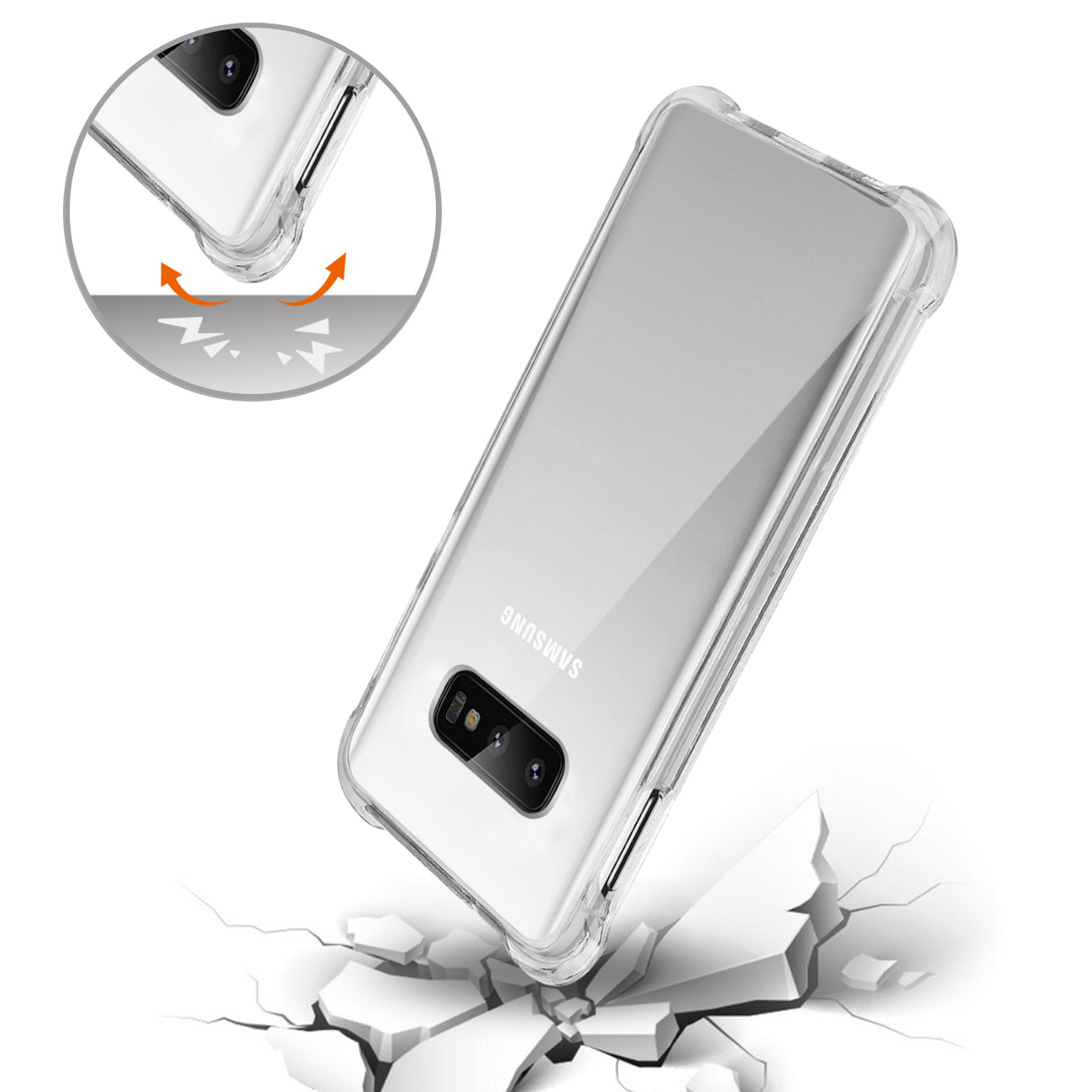 SAMSUNG GALAXY S10 Lite(S10e) Clear Bumper Case With Air Cushion Protection
