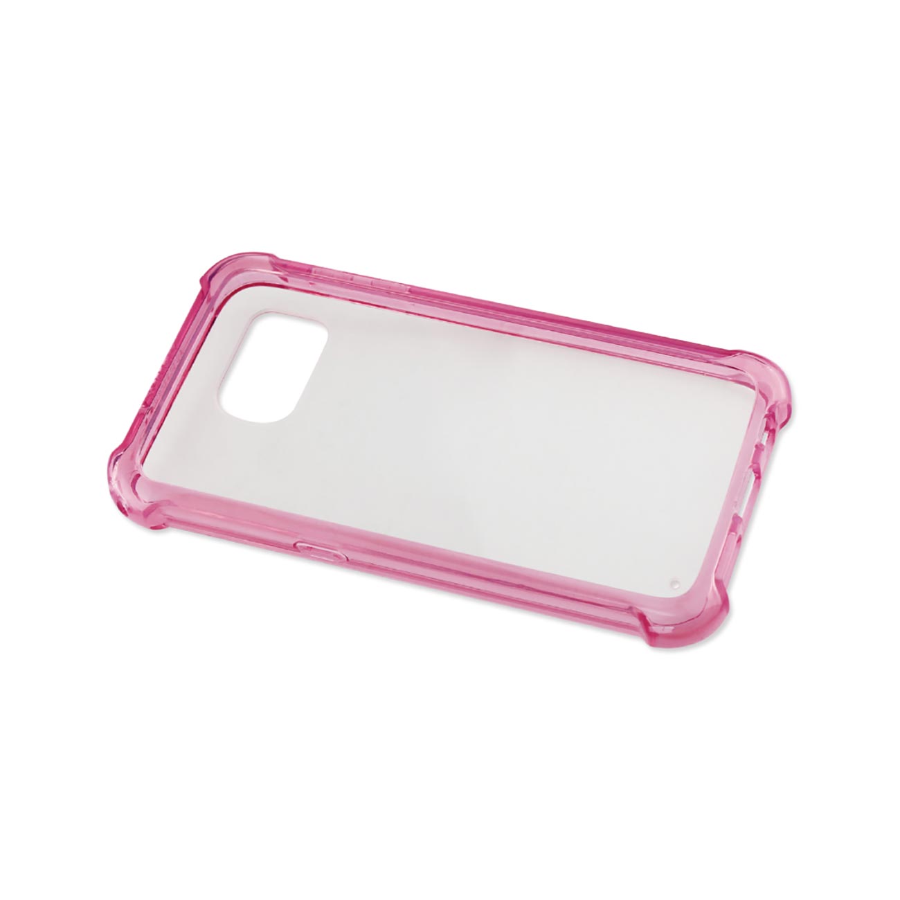 Samsung Galaxy S7 Clear Bumper Case With Air Cushion Protection In Clear Hot Pink