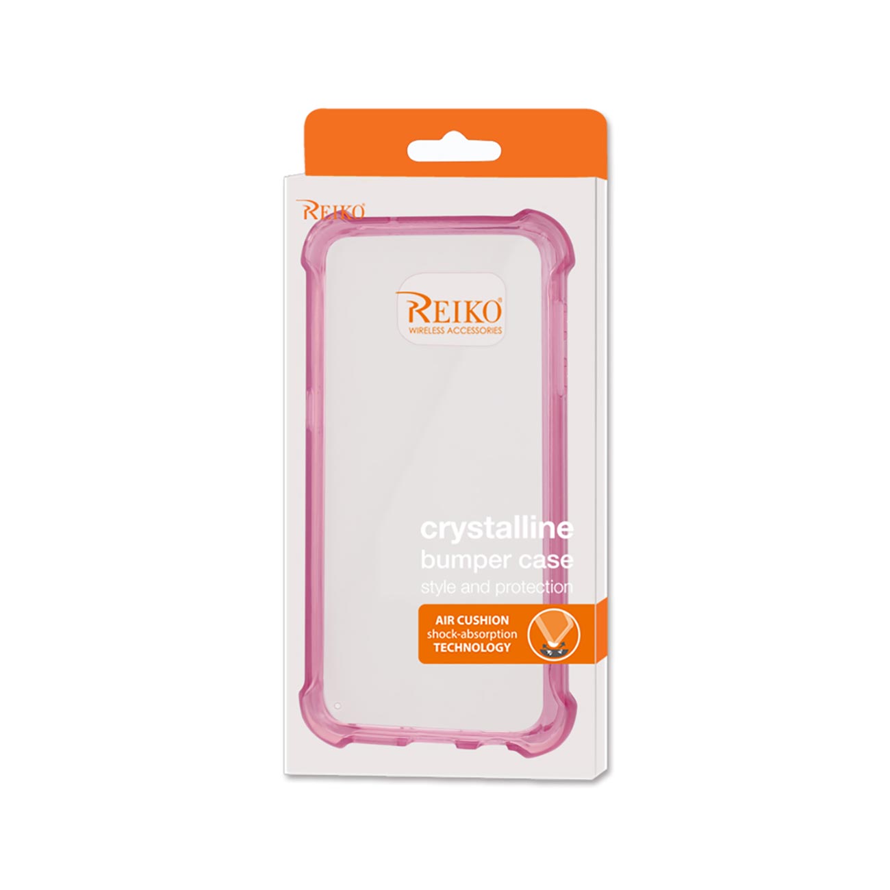 Samsung Galaxy S7 Clear Bumper Case With Air Cushion Protection In Clear Hot Pink