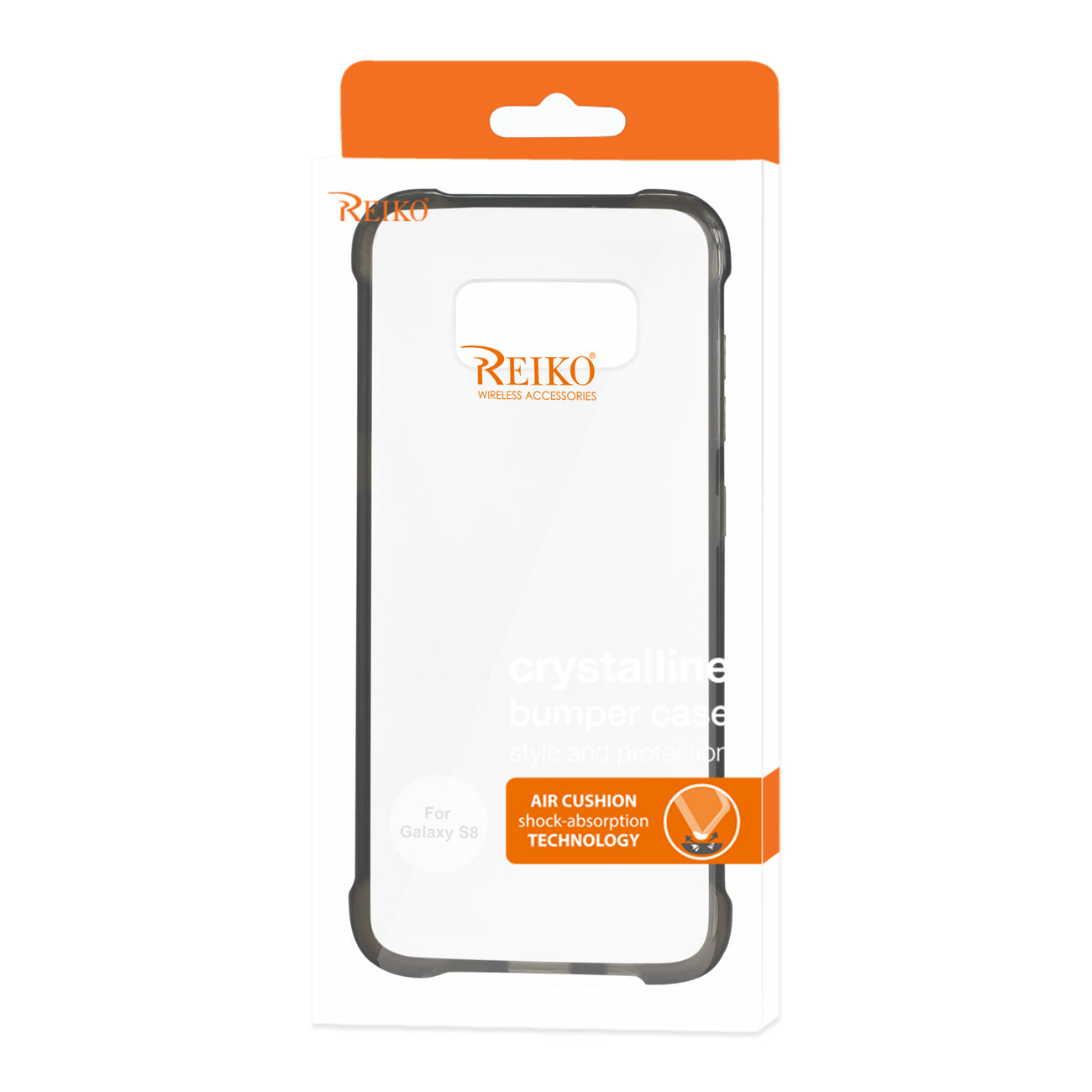 Case Bumper Air Cushion Protection Samsung Galaxy S8 Clear Black Color