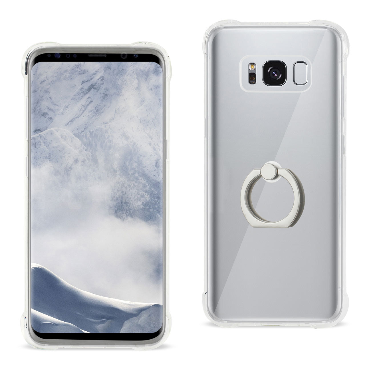 Case Bumper Air Cushion Protector Ring Holder Samsung Galaxy S8 Transparent