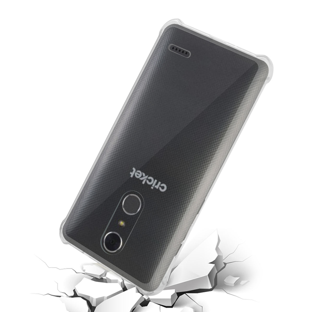 Zte Grand X4 Bumper Case With Air Cushion Protection In Clear