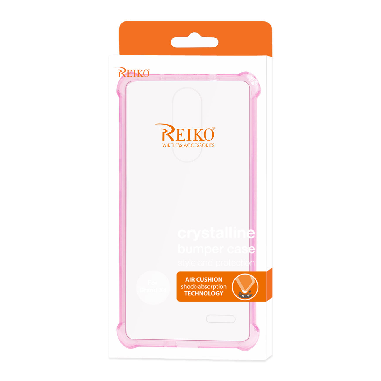 Zte Grand X4 Clear Bumper Case With Air Cushion Protection In Clear Hot Pink