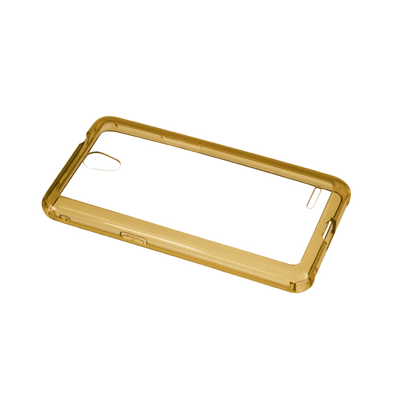 Case Clear Bumper With Air Cushion Protection ZTE Prestige Clear Gold Color