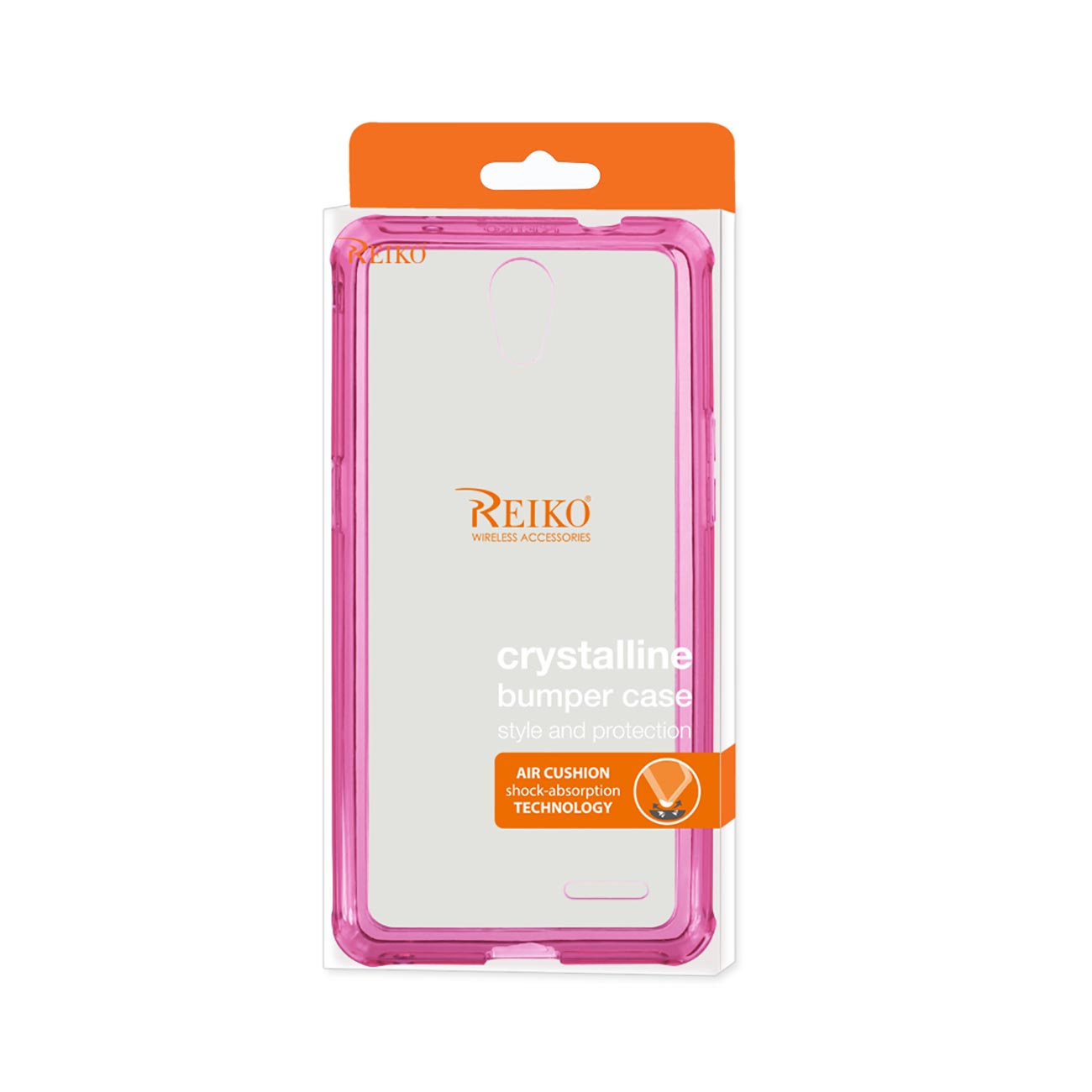 Case Clear Bumper Air Cushion Protection ZTE Prestige Clear Hot Pink Color