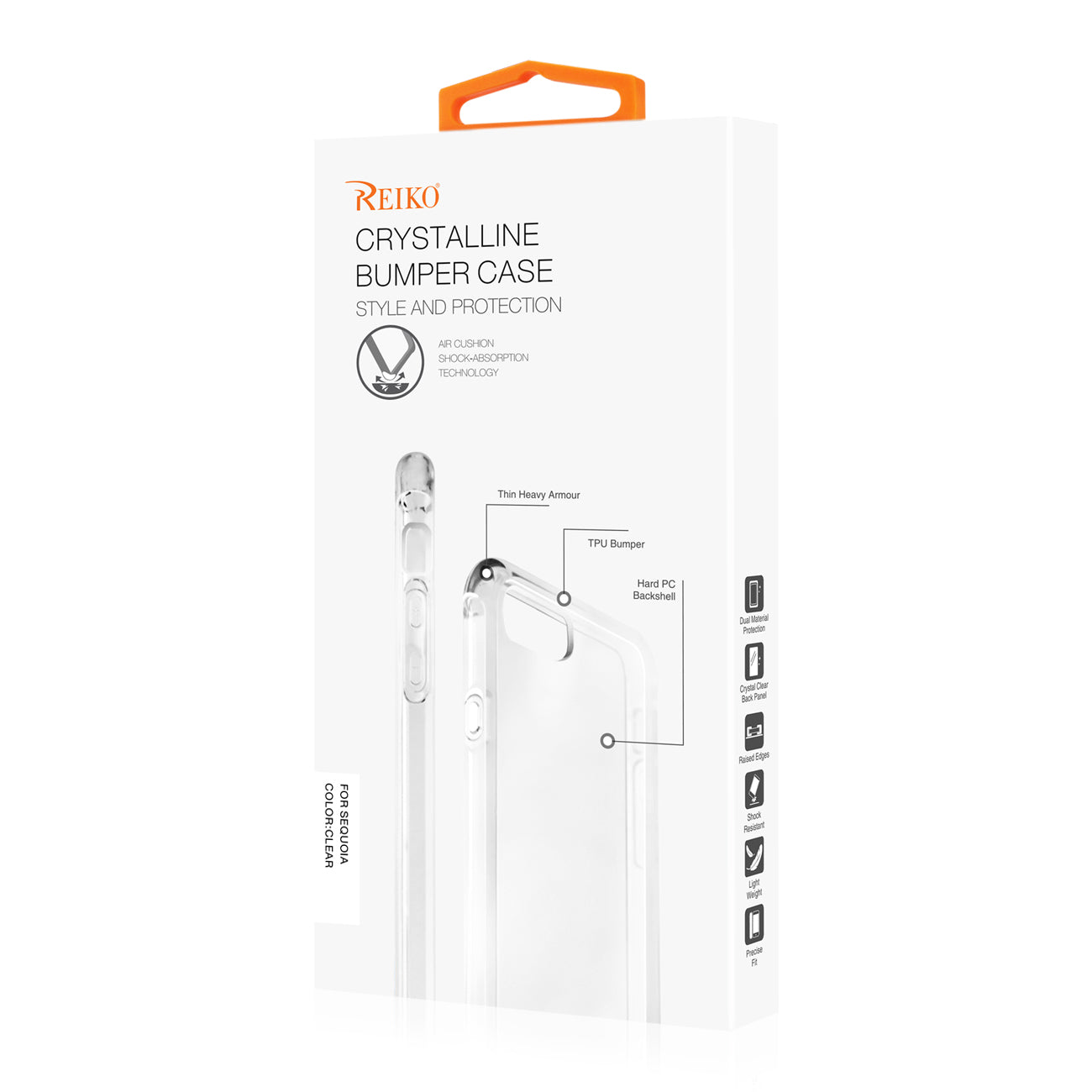Zte  Sequoia Transparent Air Cushion Protector Bumper Case With Ring Holder In Clear