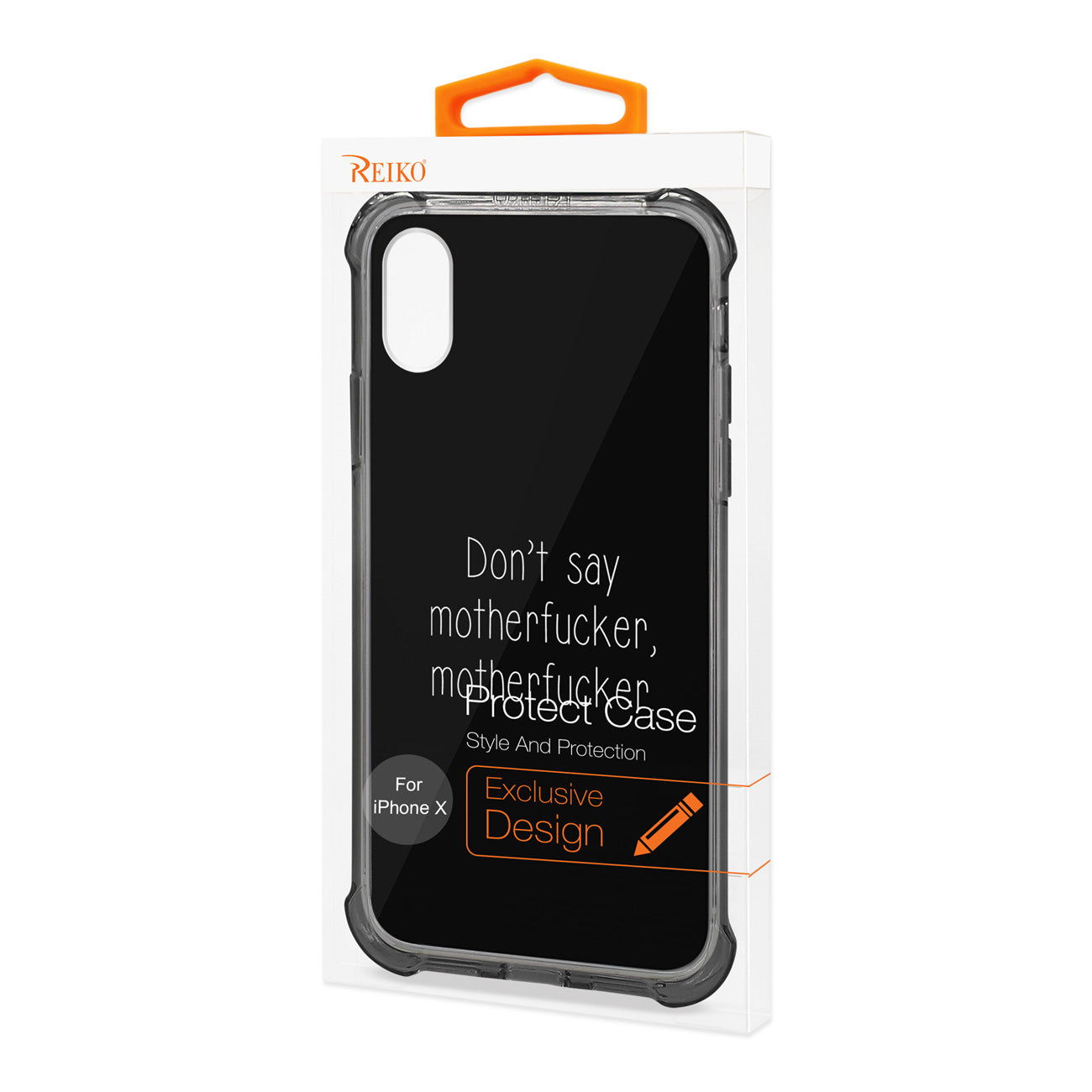 iPhone X/iPhone XS Funny Quote Design Air Cushion Case In Black