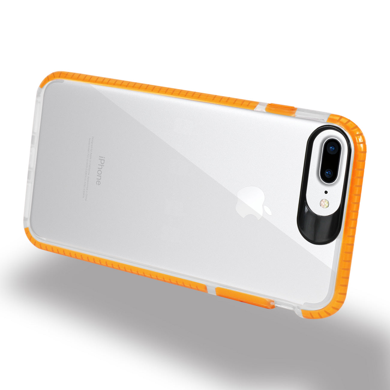 iPhone 8 Plus/ 7 Plus Soft Transparent TPU Case In Clear Orange