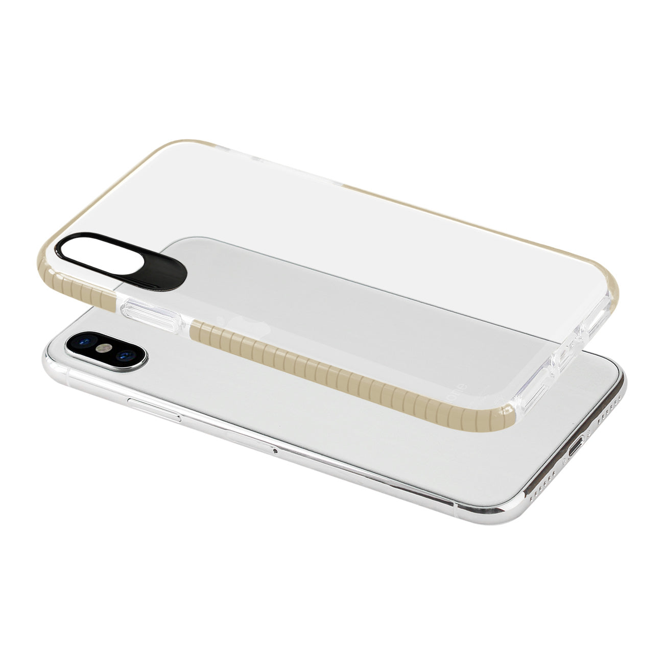 Case TPU Soft Transparent iPhone X/ iPhone XS Clear Gold Color