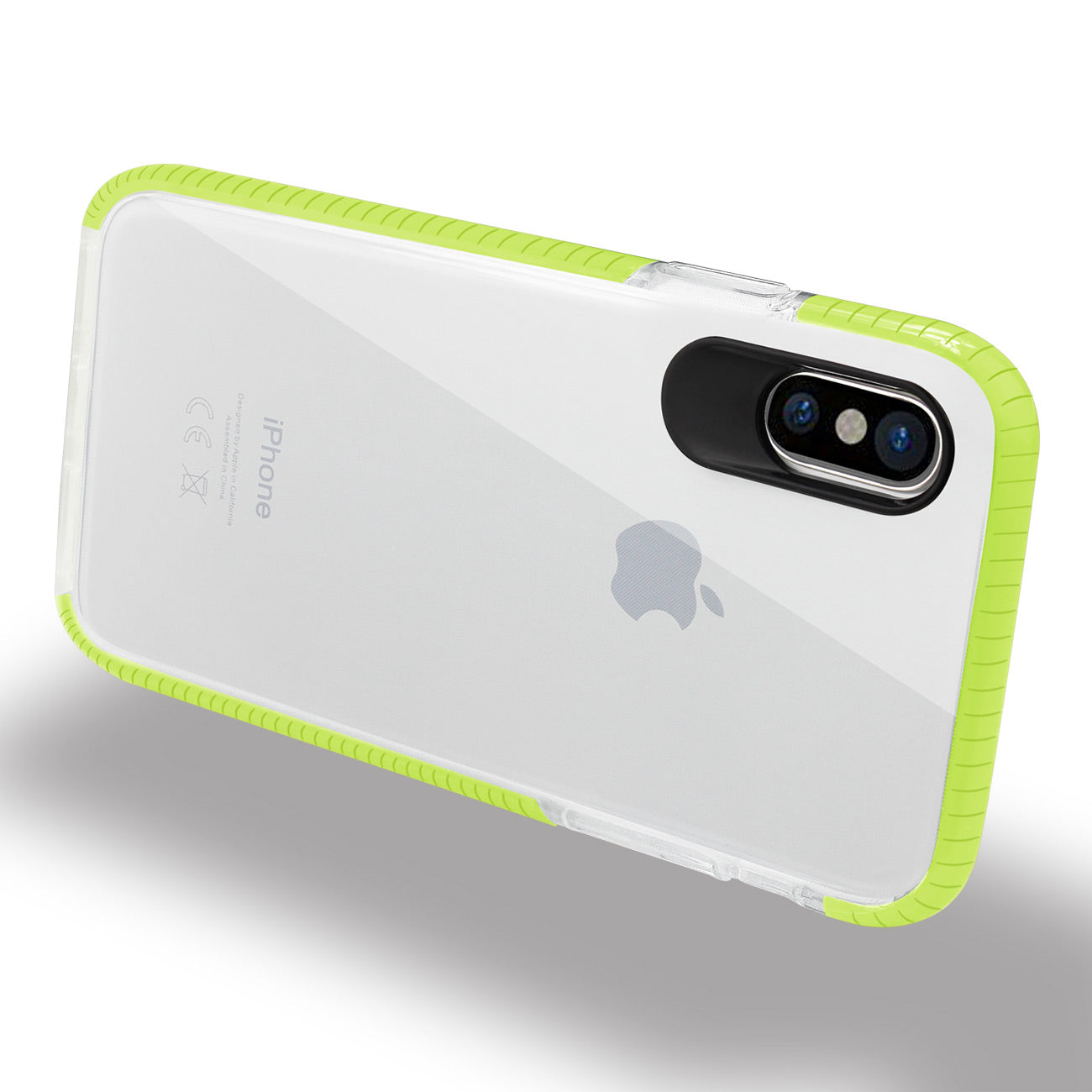 Case TPU Soft Transparent iPhone X/ iPhone XS Clear Green Color