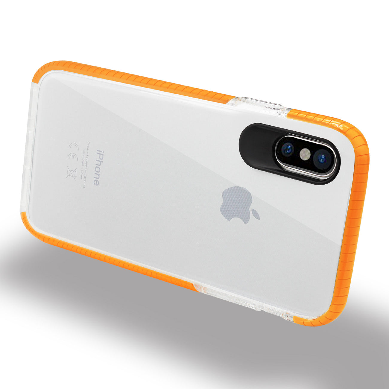 Case TPU Soft Transparent iPhone X/ iPhone XS Clear Orange Color