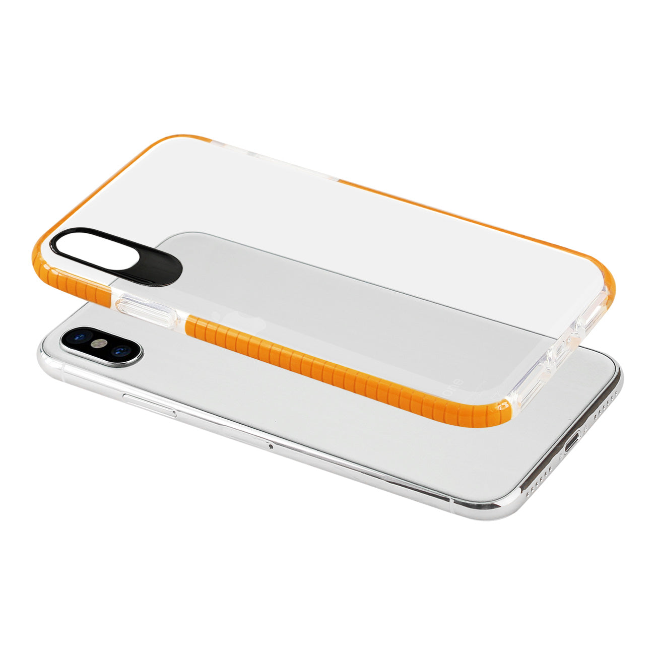 Case TPU Soft Transparent iPhone X/ iPhone XS Clear Orange Color