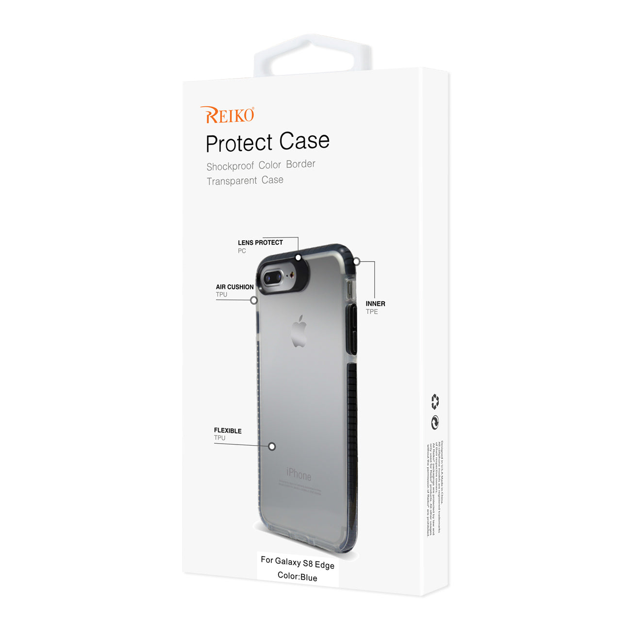 Case TPU Soft Transparent Samsung Galaxy S8 Edge/ S8 Plus Clear Blue Color