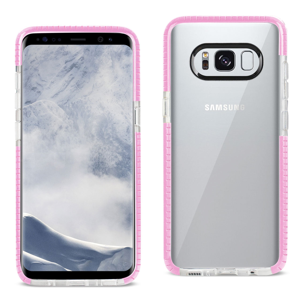 Case TPU Soft Transparent Samsung Galaxy S8 Edge/ S8 Plus Clear Pink Color