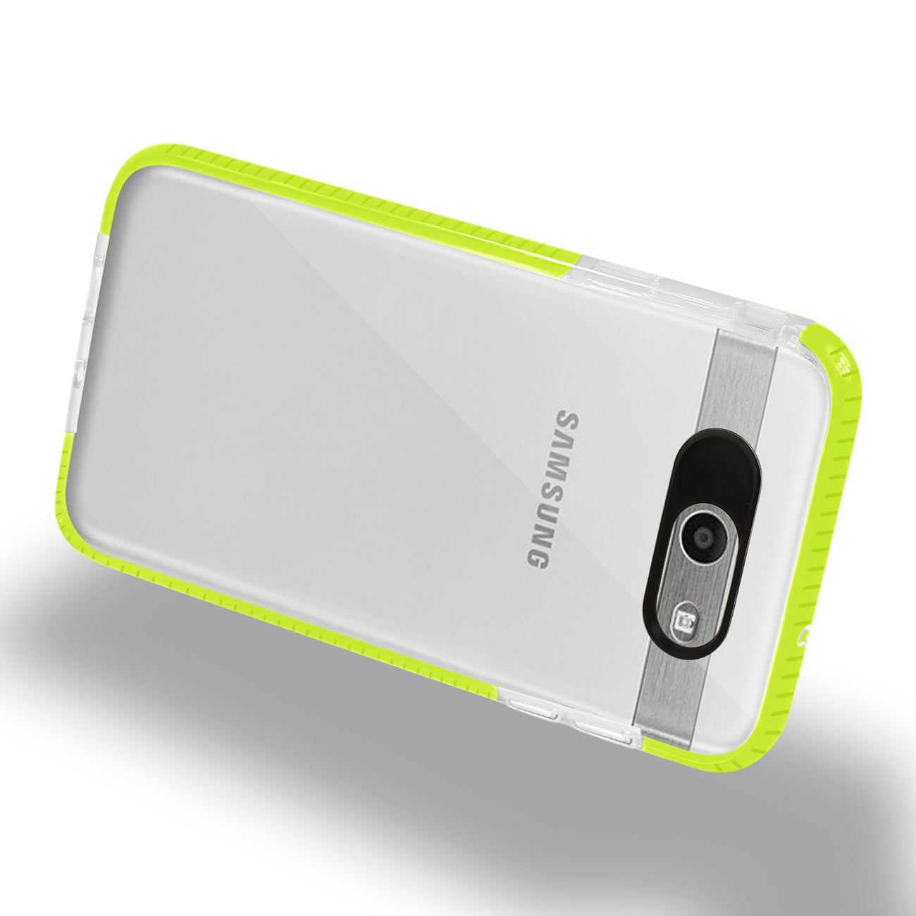 Case TPU Soft Transparent Samsung Galaxy J7 V 2017 Clear Green Color