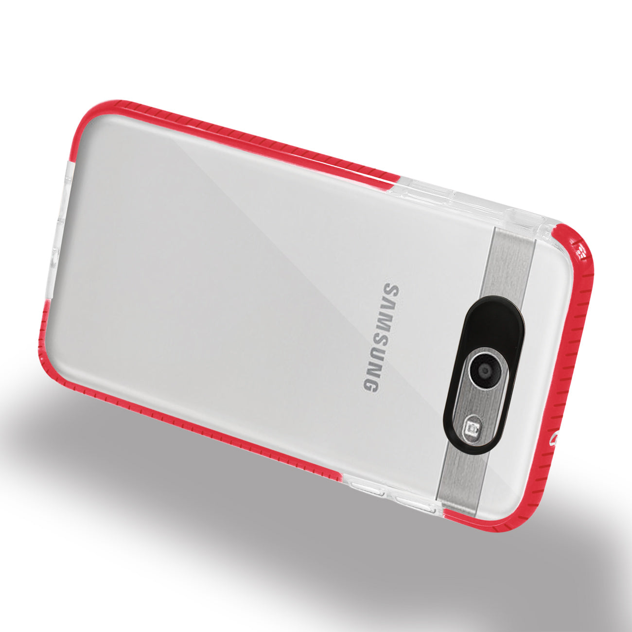 Samsung Galaxy J7 V (2017) Soft Transparent TPU Case In Clear Rose Gold