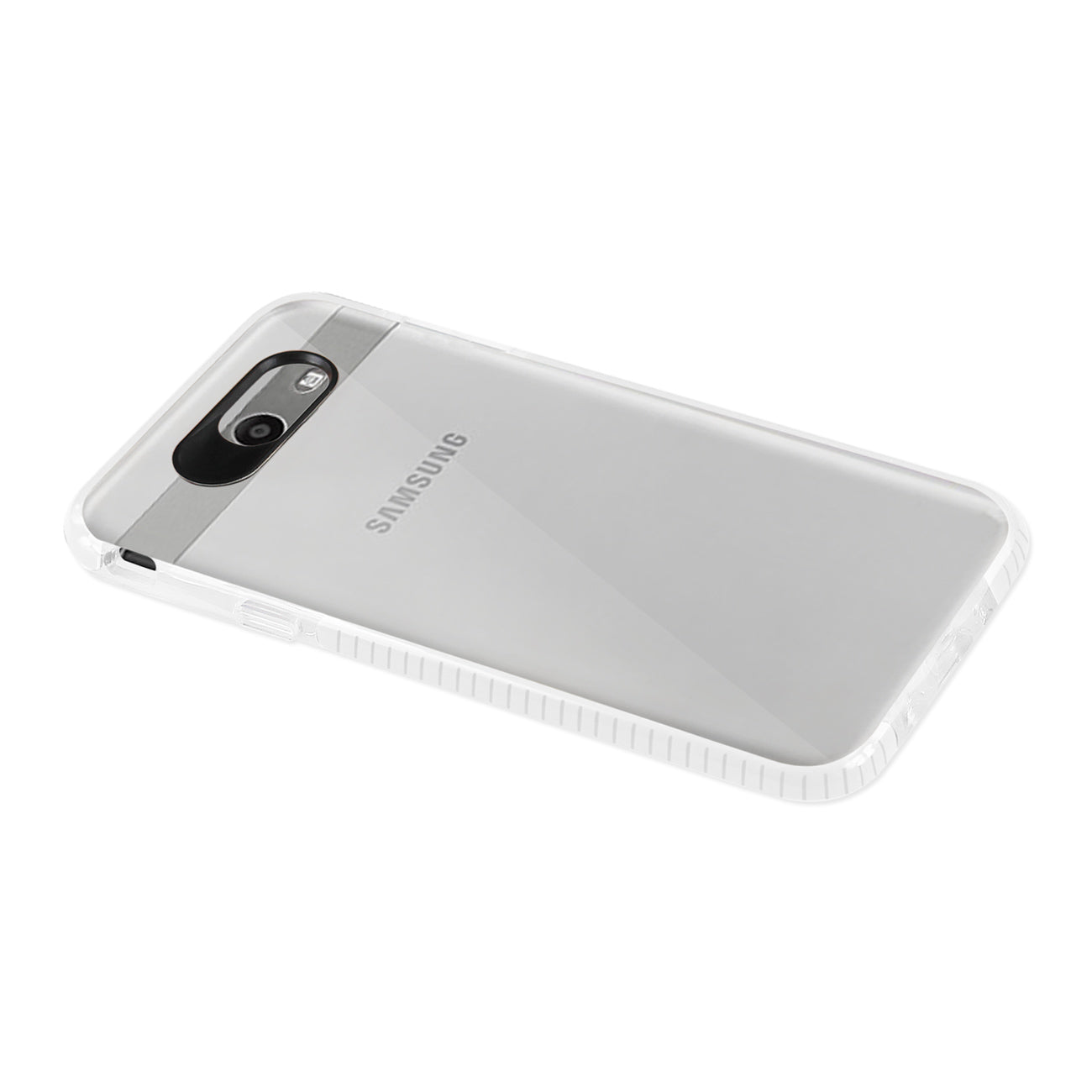 Samsung Galaxy J7 V (2017) Soft Transparent TPU Case In Clear White